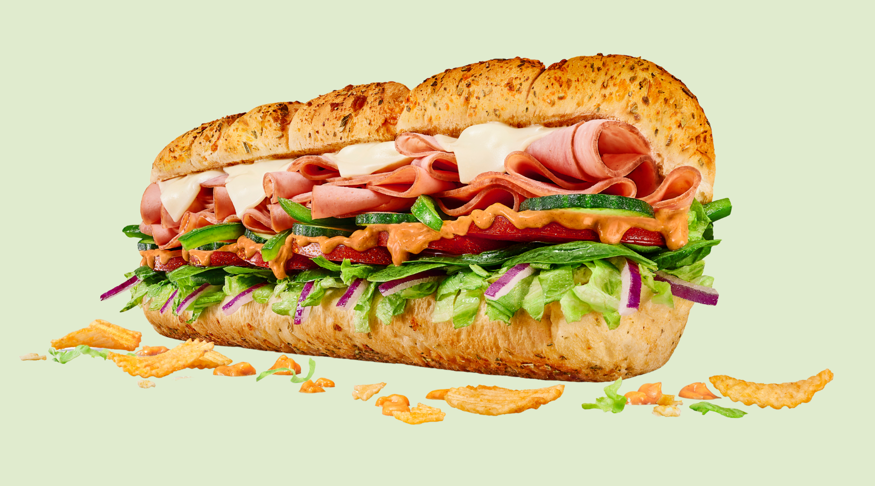 Sandwich Subway avec sauce All Dressed inspirée par Ruffles